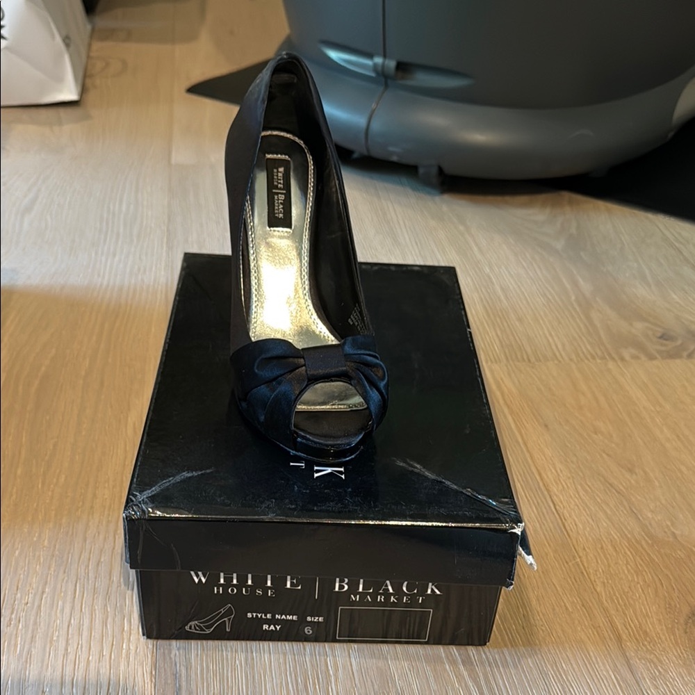 White House Black Market Black Elegant Heels